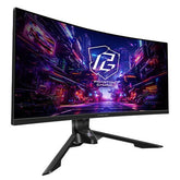 Asrock 34" WQHD Curved Gaming Monitor (PG34QRT2B), 3440 x 1440, 1ms, 2 HDMI, 2 DP, 180Hz, USB, VESA - FIXgenie